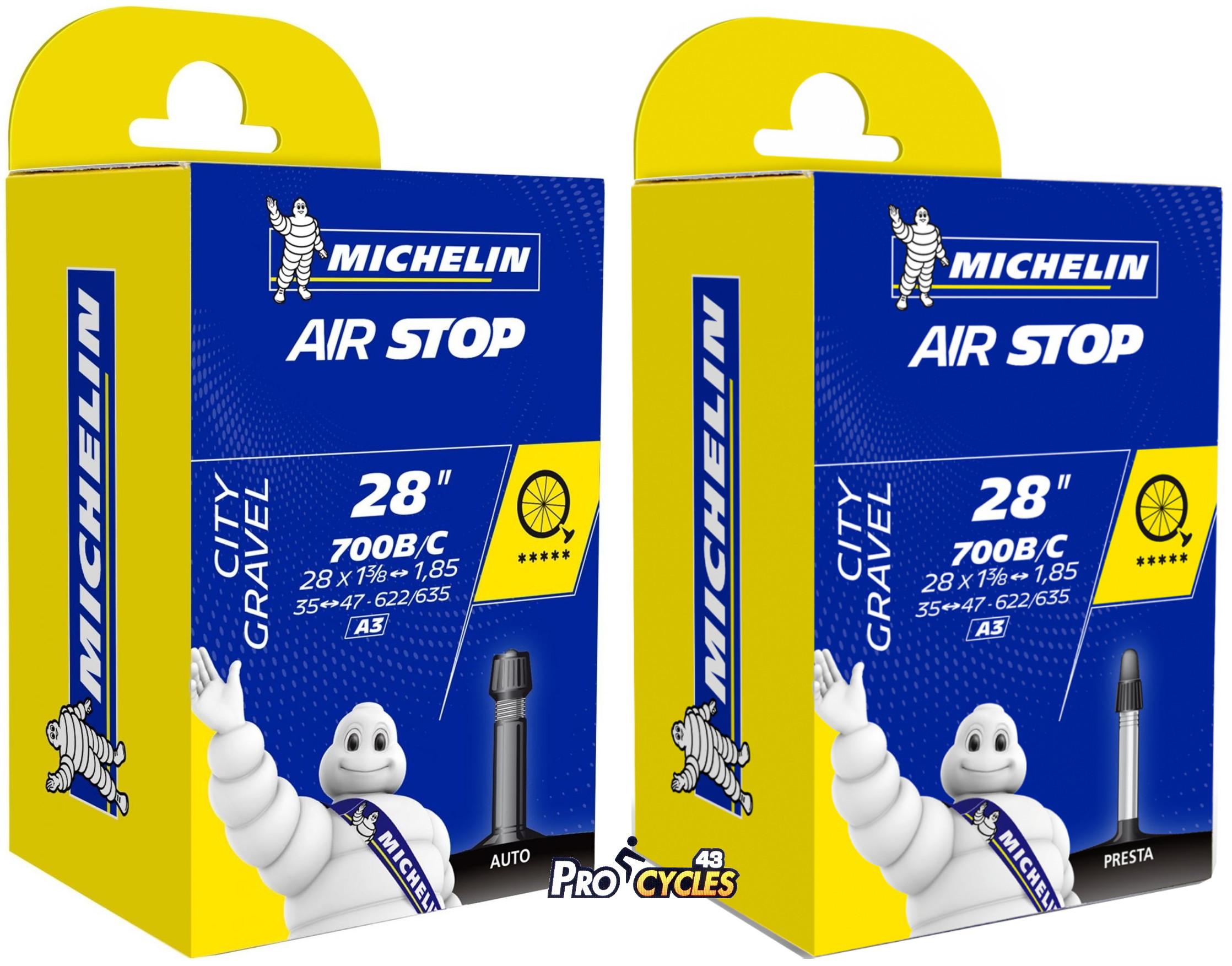 Chambre À Air Valve Presta 700X18-25C  18/25-622  VP40 AIR STOP A1 Michelin P 802144~kc2