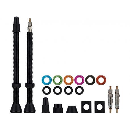 Paire de Valves Tubeless Orange Seal Versavalve 80mm Presta