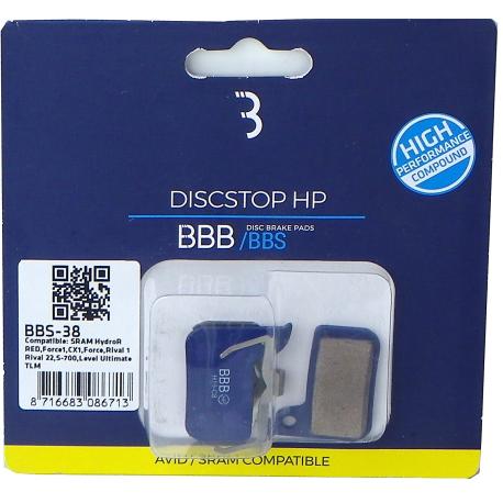 Plaquettes De Frein BBB Sram Organic/Acier HRD / Red / Force....