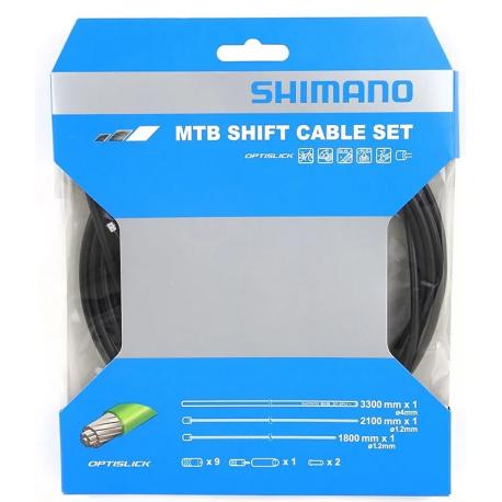 Kit Câbles et Gaines de Dérailleur SHIMANO MTB OPTISLICK
