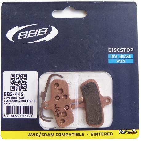 Plaquettes BBB Avid Code Métal