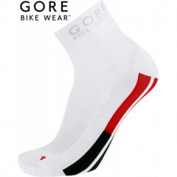 Chaussette Gore Bike Wear OXYGEN Blanc/Rouge