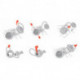 SIDI TECNO II Boucles De Remplacement Blanc/Rouge
