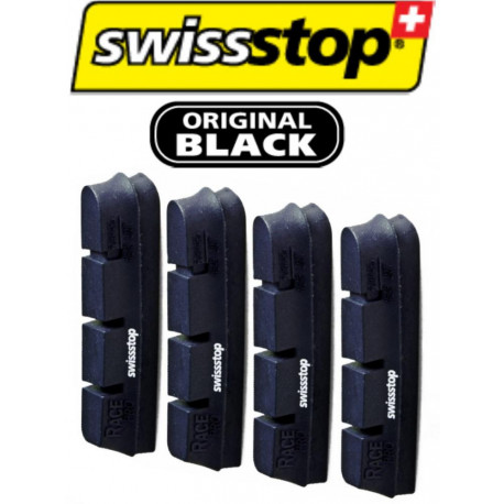 Patins SWISSSTOP Race Pro Black (Campagnolo) x4